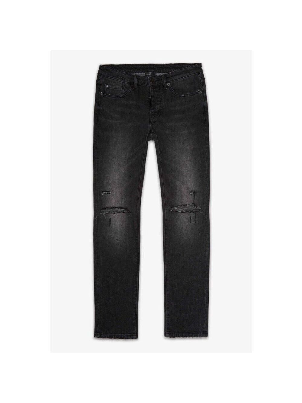 Six week Residency BNWOT skinny distressed black jeans sz 31 button fly
